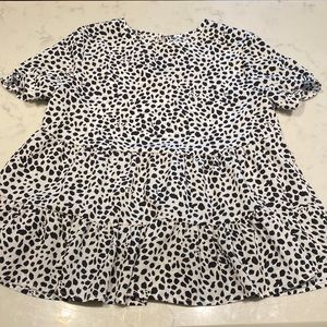 SHEIN cute print babydoll top